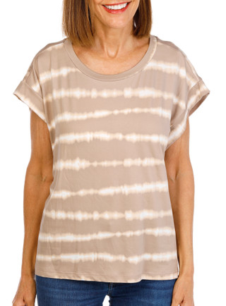 Thumbnail 1: BOBEAU Women's Short Sleeve Striped Top 