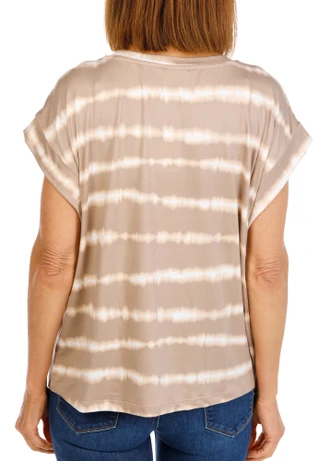 Thumbnail 2: BOBEAU Women's Short Sleeve Striped Top 