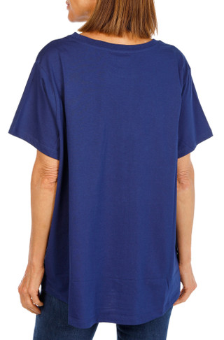 Thumbnail 2: REMI JAMES Women's Short Sleeve Rhinestone Star Top 