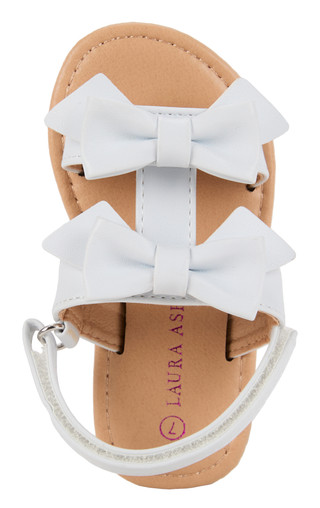 Thumbnail 3: Laura Ashley Toddler Girls 2 Bow Sandals 