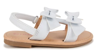 Thumbnail 4: Laura Ashley Toddler Girls 2 Bow Sandals 
