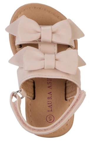 Thumbnail 3: Laura Ashley Toddler Girls 2 Bow Sandals 