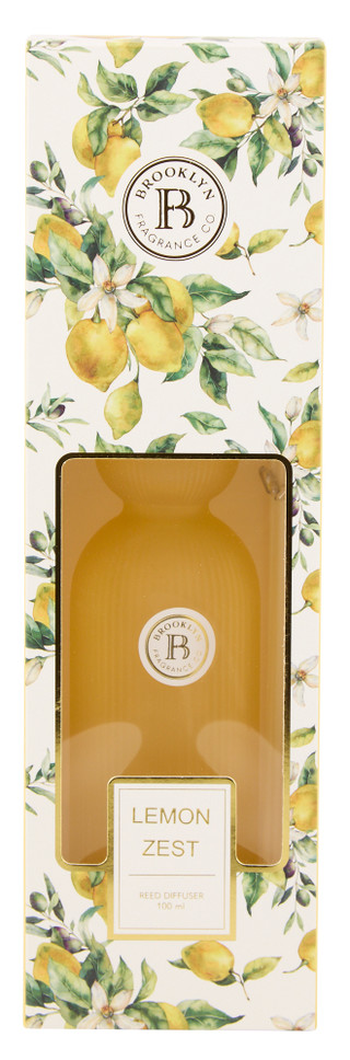 Thumbnail 1: Brooklyn Fragrance Co. 3.4 oz Lemon Zest Reed Diffuser 