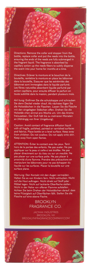 Thumbnail 2: Brooklyn Fragrance Co. 3.4 oz Calypso Strawberry Reed Diffuser 