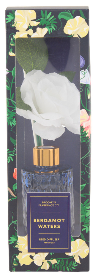 Thumbnail 1: Brooklyn Fragrance Co. 3.4 oz Bergamot Waters Reed Diffuser 