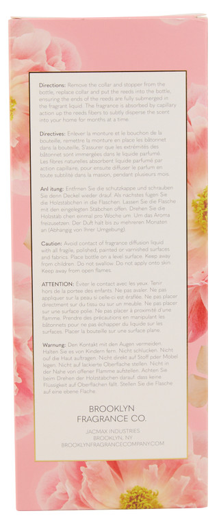 Thumbnail 2: Brooklyn Fragrance Co. 3.4 oz Peony Bloom Reed Diffuser 