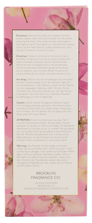 Thumbnail 2: Brooklyn Fragrance Co. 3.4 oz Cherry Blossom Reed Diffuser 