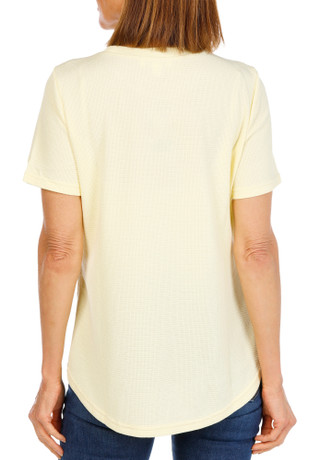 Thumbnail 2: Anneliese Women's Short Sleeve Button Hem Top 