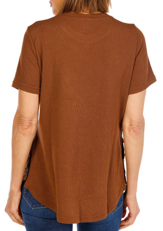 Thumbnail 2: Anneliese Women's Short Sleeve Button Hem Top 
