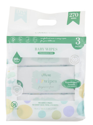 Thumbnail 1: Little Me 3 Pk Fragrance Free Baby Wipes 