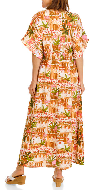 Thumbnail 2: Inner Circle Women's Short Sleeve Kimono Maxi Dress 