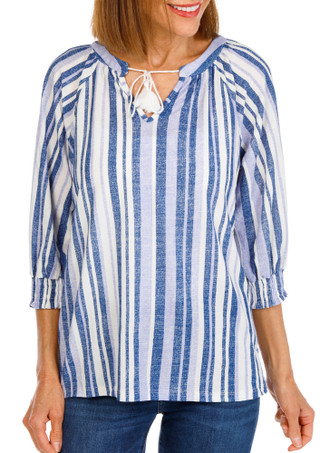 Thumbnail 1: Joie De Vivre Women's 3/4 Sleeve Milano Gauze Top 