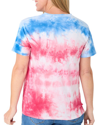 Thumbnail 2: ACDC Juniors Short Sleeve Americana Band Tie Dye Tee 