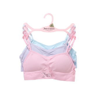 Thumbnail 1: Juicy Couture Girl's 3 Pk Seamless Rhinestone Bras 