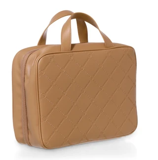 Thumbnail 3: Steve Madden Latte Small Logo Weekend Cosmetic Organizer 