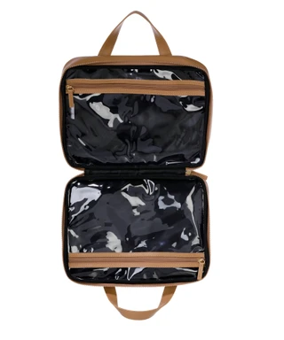 Thumbnail 4: Steve Madden Latte Small Logo Weekend Cosmetic Organizer 