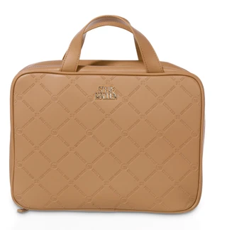 Thumbnail 1: Steve Madden Latte Small Logo Weekend Cosmetic Organizer 
