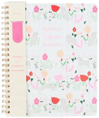 Thumbnail 1: Muse Spiral Bound Journal with Magnetic Bookmark 