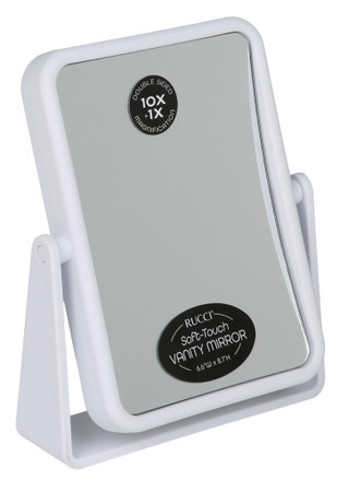 Thumbnail 1: RUCCI 10× Magnification White Rectangular Standing Vanity Mirror 