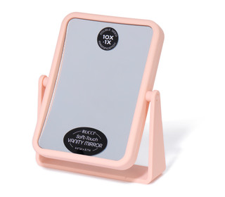 Thumbnail 1: RUCCI 10× Magnification Blush Rectangular Standing Vanity Mirror 