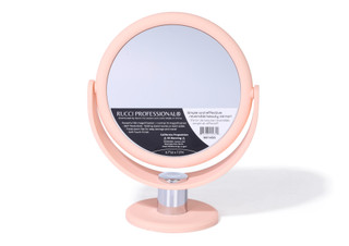 Thumbnail 2: RUCCI 10× Magnification Round Blush Standing Vanity Mirror 
