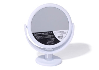 Thumbnail 2: RUCCI 10× Magnification White Round Standing Vanity Mirror 