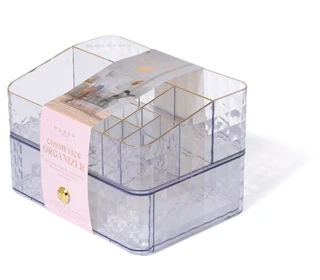 Thumbnail 2: Oasis 2‑Piece Clear Makeup Organizer Set 