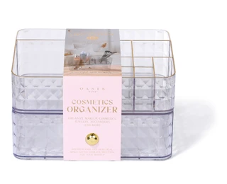 Thumbnail 1: Oasis 2‑Piece Clear Makeup Organizer Set 
