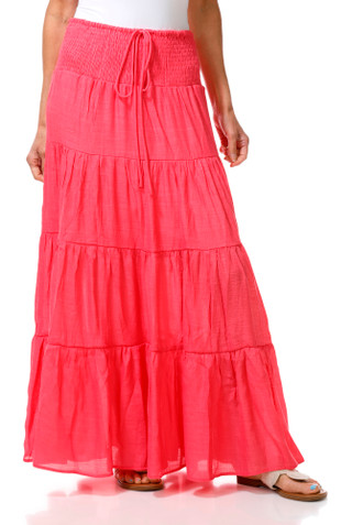 Thumbnail 1: HYFVE Junior's Tiered Gauze Maxi Skirt 