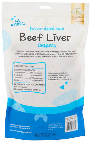 Thumbnail 4: Fieldcrest Farms 12 Oz Freeze Dried Beef Liver Toppers for Dogs 
