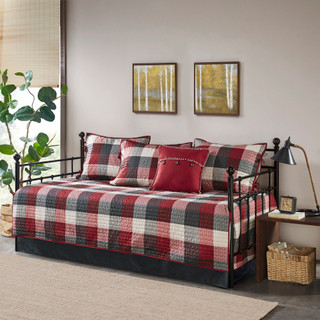 Thumbnail 1: Madison Park Ridge 6 Pc Reversible Plaid Daybed Cover Set 