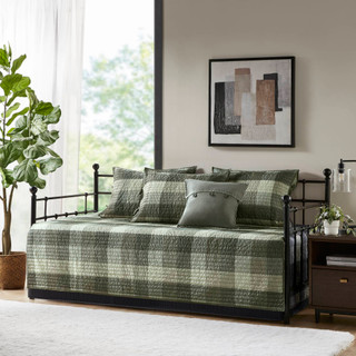 Thumbnail 1: Madison Park Ridge 6 Pc Reversible Plaid Daybed Cover Set 
