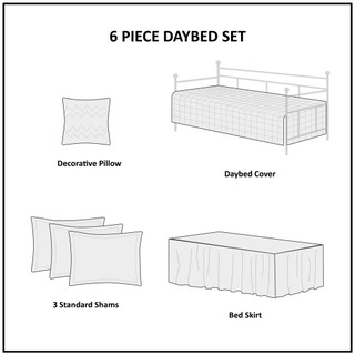 Thumbnail 3: Madison Park Boone 6 Pc Reversible Daybed Cover Set 