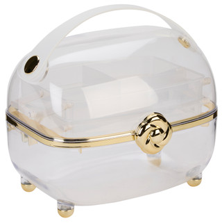Thumbnail 1: Oasis 3‑Tier Clear Storage Organizer with Handle 