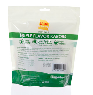 Thumbnail 3: Ultra Chewy 12 oz Triple Flavor Kabobs Dog Treats 