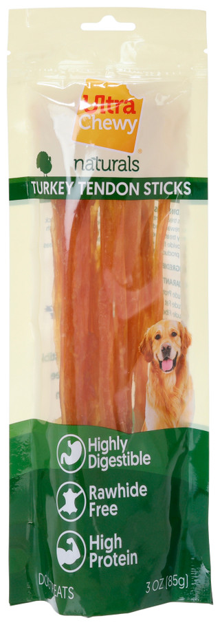 Thumbnail 1: Ultra Chewy 3 oz Turkey Tendon Sticks Dog Treats 