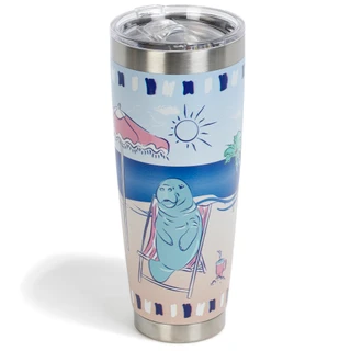 Thumbnail 1: Chubby Mermaids 30 oz Manatee Beach Tumbler  