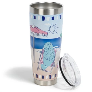 Thumbnail 4: Chubby Mermaids 30 oz Manatee Beach Tumbler  