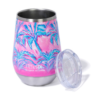 Thumbnail 1: ART & SOL 12 oz Contrasting Palms Wine Tumbler 