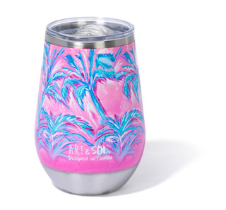 Thumbnail 2: ART & SOL 12 oz Contrasting Palms Wine Tumbler 