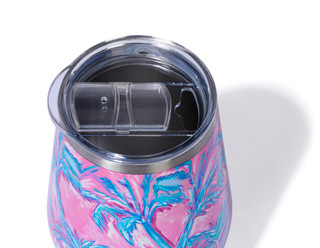 Thumbnail 4: ART & SOL 12 oz Contrasting Palms Wine Tumbler 
