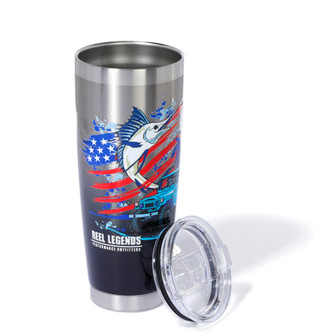 Thumbnail 1: REEL LEGENDS 30 oz Americana Jeep Tumbler 