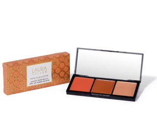 Thumbnail 1: LAURA GELLER 3‑Shade Natural Beauty Multi‑Tasking Face Palette 