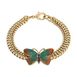 Thumbnail 1: 1928 Jewelry Gold Tone Butterfly Bracelet 