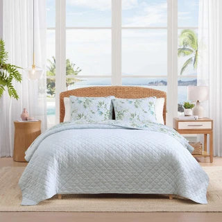 Thumbnail 4: TOMMY BAHAMA Floral Enchantment Textured Cotton Quilt Set 