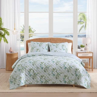 Thumbnail 2: TOMMY BAHAMA Floral Enchantment Textured Cotton Quilt Set 