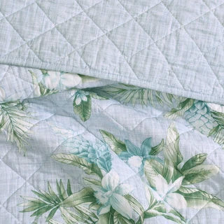 Thumbnail 15: TOMMY BAHAMA Floral Enchantment Textured Cotton Quilt Set 