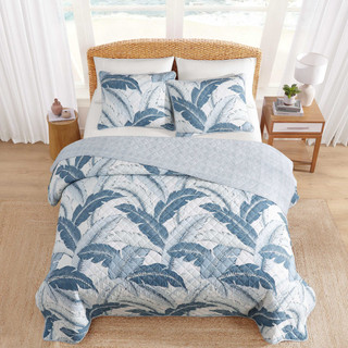 Thumbnail 9: TOMMY BAHAMA Vintage Raffia Palms Cotton Quilt Set 