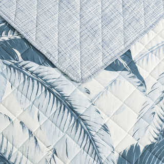 Thumbnail 10: TOMMY BAHAMA Vintage Raffia Palms Cotton Quilt Set 