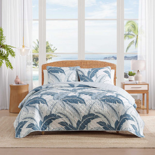 Thumbnail 2: TOMMY BAHAMA Vintage Raffia Palms Cotton Quilt Set 